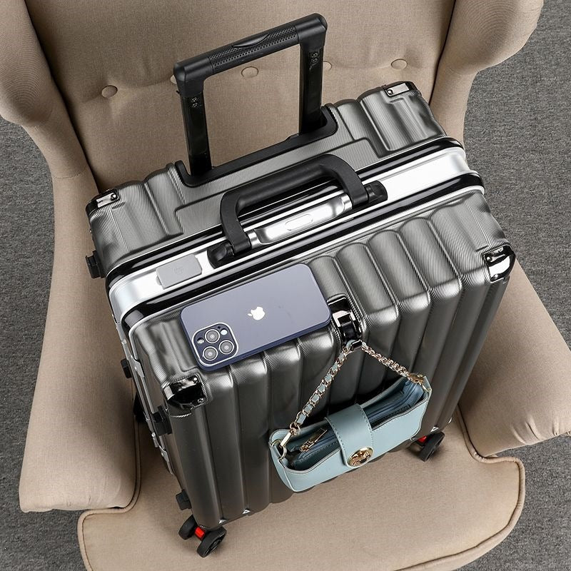 Unisex Hardshell Trolley met USB-oplaadpoort en Multifunctionele Opbergruimte 6