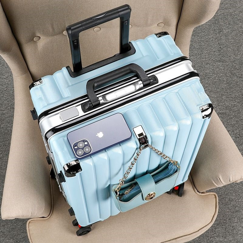 Unisex Hardshell Trolley met USB-oplaadpoort en Multifunctionele Opbergruimte 8