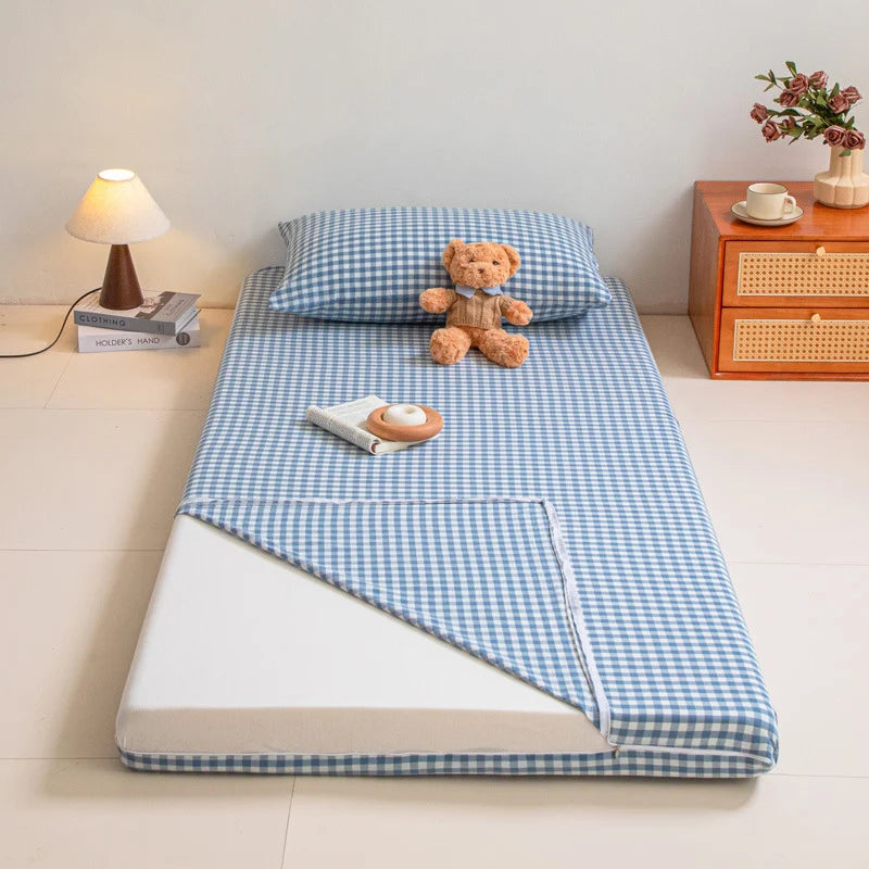 Unisex Hoeslaken en Kussensloopset Geruit Klassiek Design 1