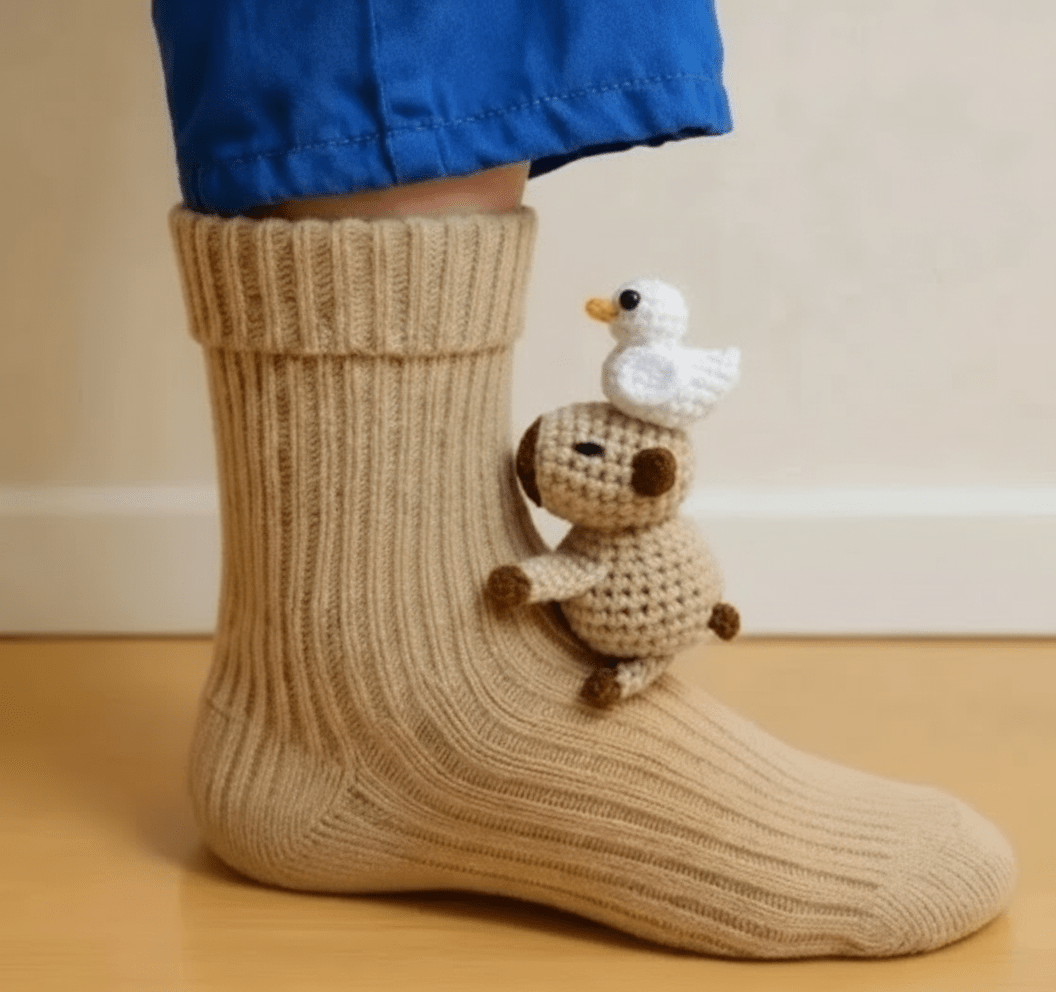 Unisex Huissokken met 3D Dierenaccent voor Binnengebruik 1