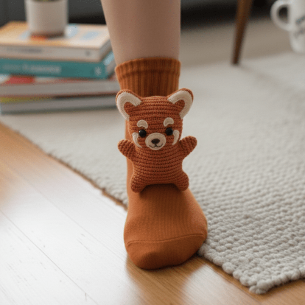 Unisex Huissokken met 3D Dierenaccent voor Binnengebruik 4