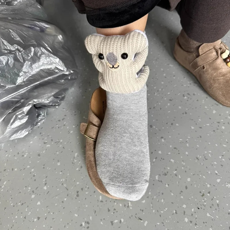 Unisex Huissokken met 3D Dierenaccent voor Binnengebruik 6