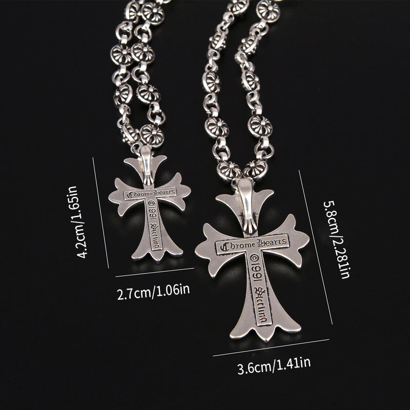 Unisex Ketting met Gotische Kruishanger 7