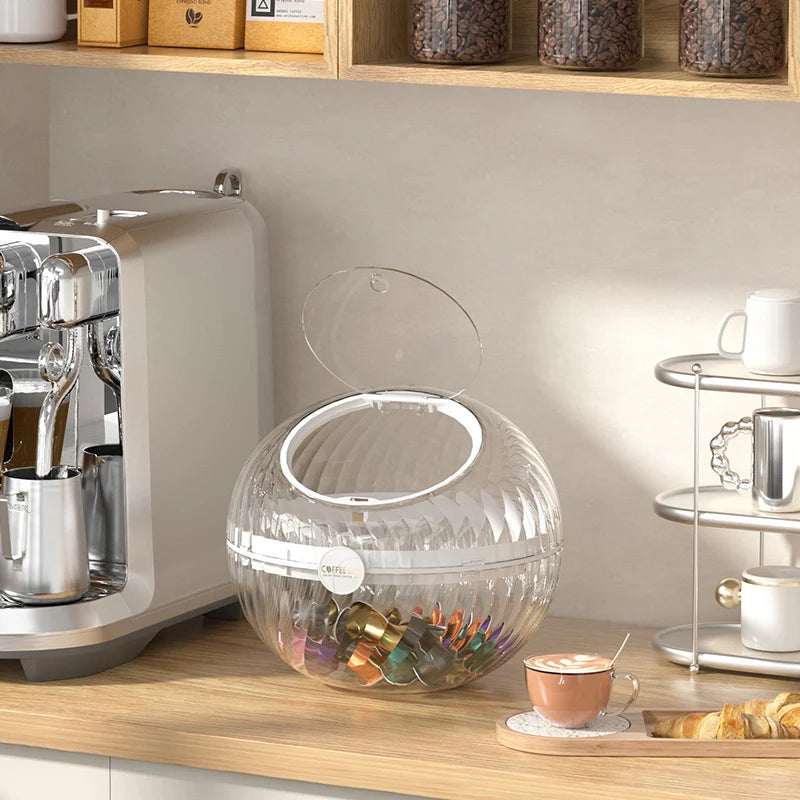 Unisex Koffiecapsule Dispenser Bolvormig Transparant 0