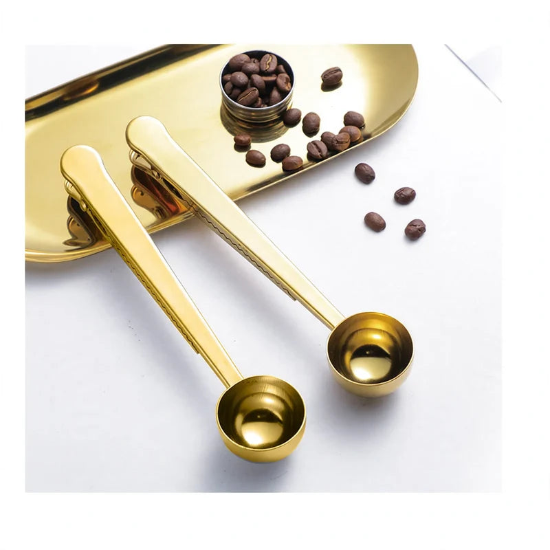 Unisex Koffielepel met Vergrendelbare Tang Functioneel Keukengereedschap 0