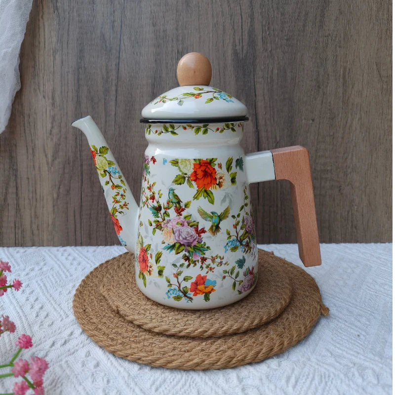 Unisex Koffiepot met Zwanenhals en Retro Design 4