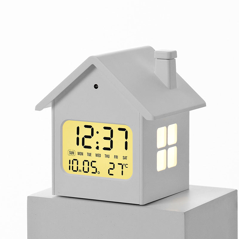 Unisex LED-wekker met modern huisvormig ontwerp 2