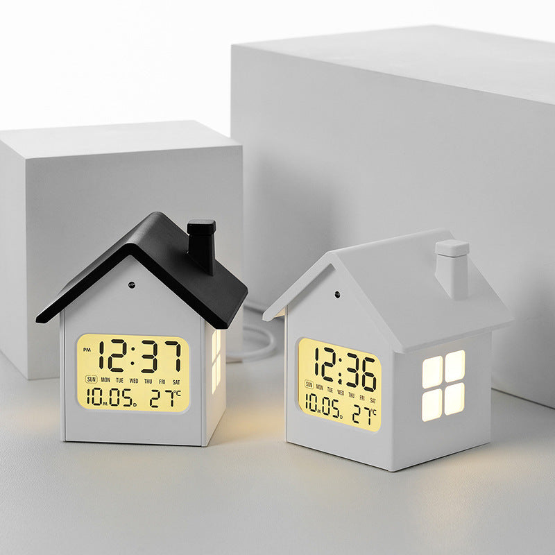 Unisex LED-wekker met modern huisvormig ontwerp 3