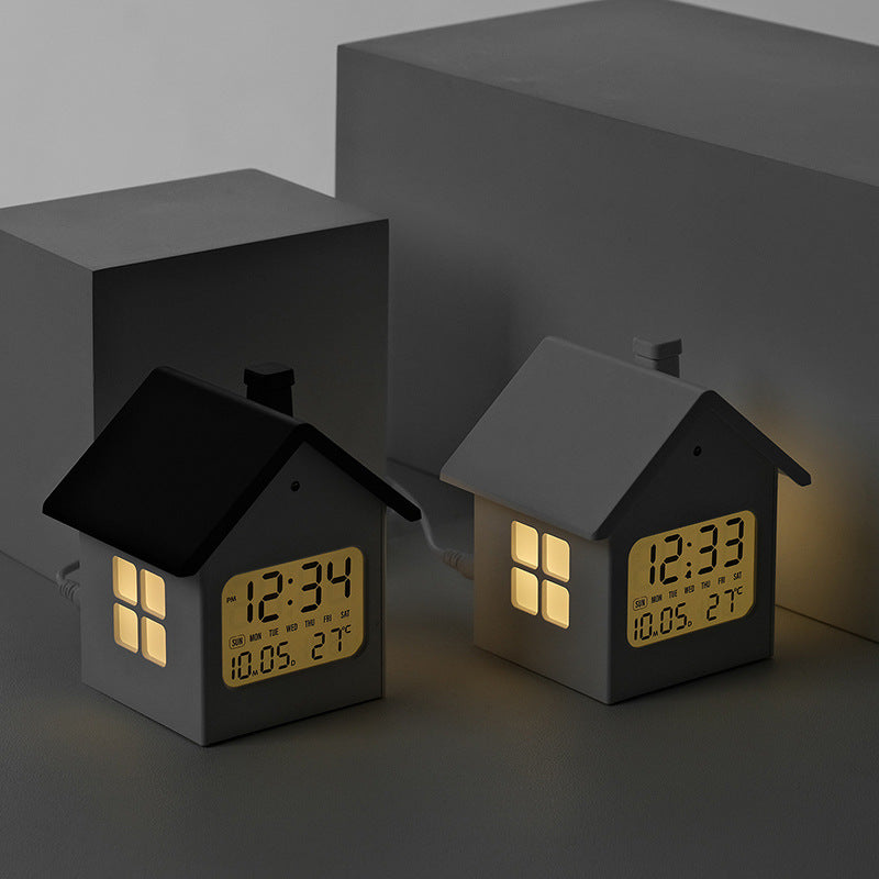 Unisex LED-wekker met modern huisvormig ontwerp 4