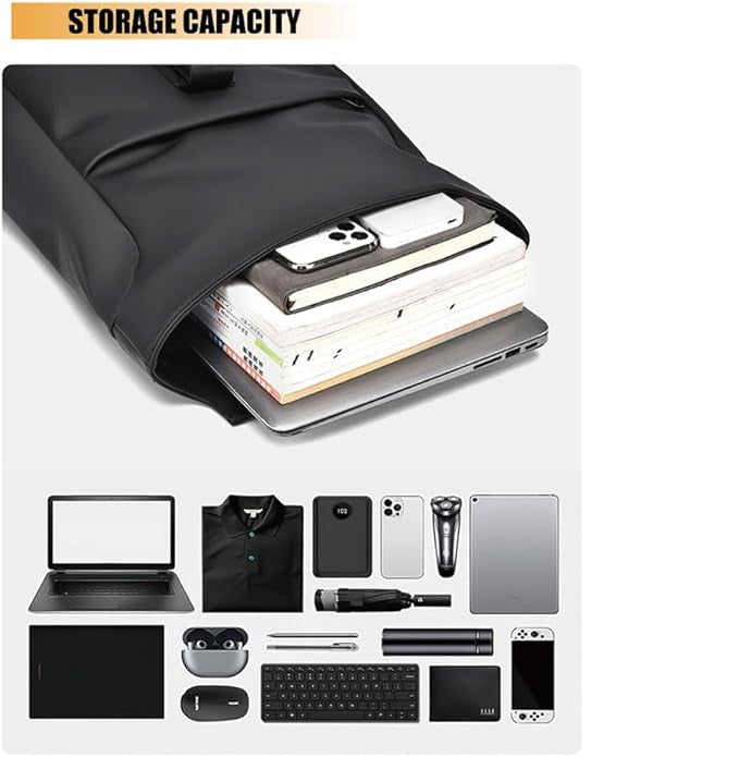 Unisex Laptop Rugzak Waterdicht met USB Oplaadpoort en Slimme Indeling 5