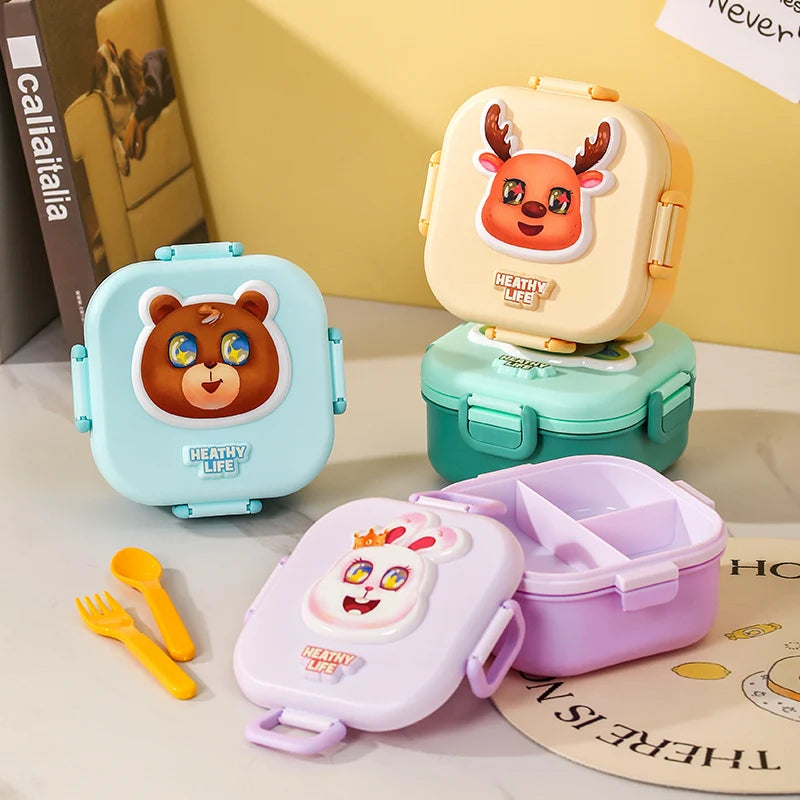 Unisex Lunchbox Broodtrommel met Speels Berenmotief 1