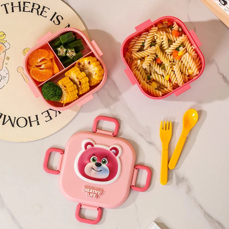 Unisex Lunchbox Broodtrommel met Speels Berenmotief 4
