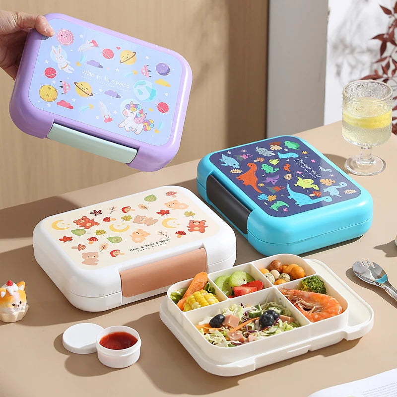 Unisex Lunchbox Cartoonstijl met Berenillustraties 1