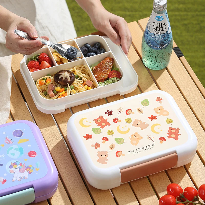 Unisex Lunchbox Cartoonstijl met Berenillustraties 4
