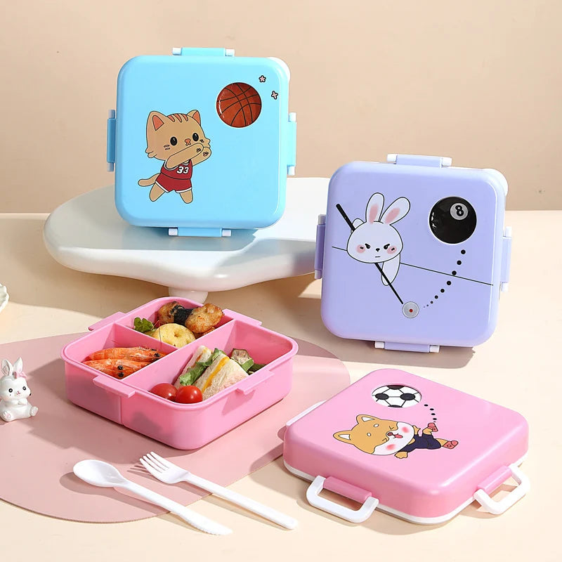 Unisex Lunchbox Draagbaar Met Speels Dierenmotief 1