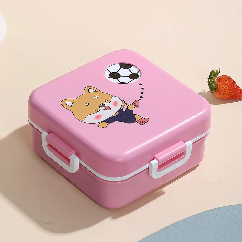 Unisex Lunchbox Draagbaar Met Speels Dierenmotief 6