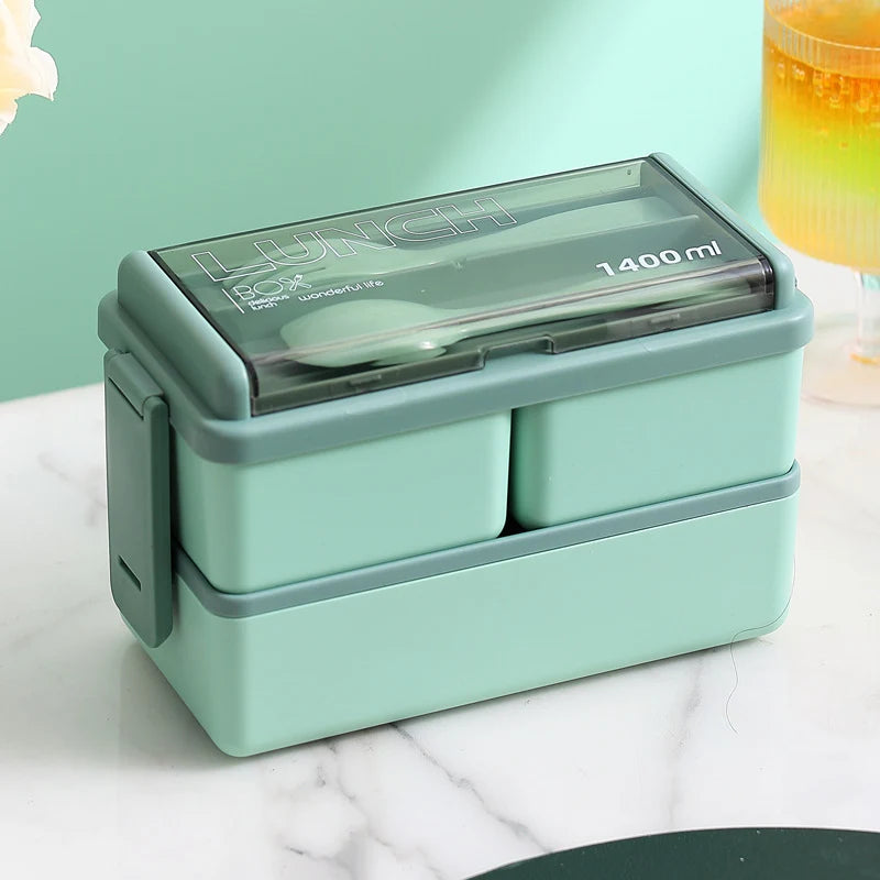 Unisex Lunchbox Met Ingebouwde Bestekset Multifunctioneel 6