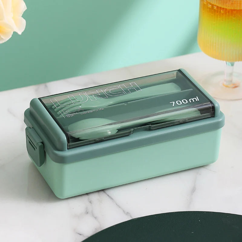 Unisex Lunchbox Met Ingebouwde Bestekset Multifunctioneel 8