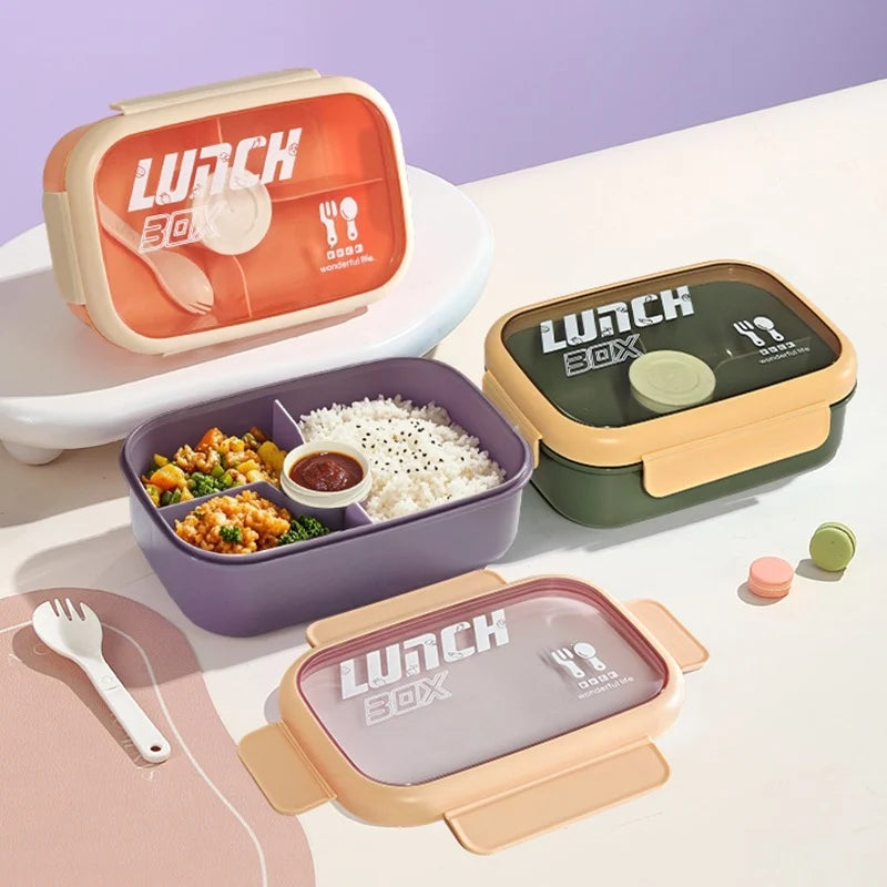 Unisex Lunchbox Met Lekvrij Ontwerp En Ingebouwd Bestek 3