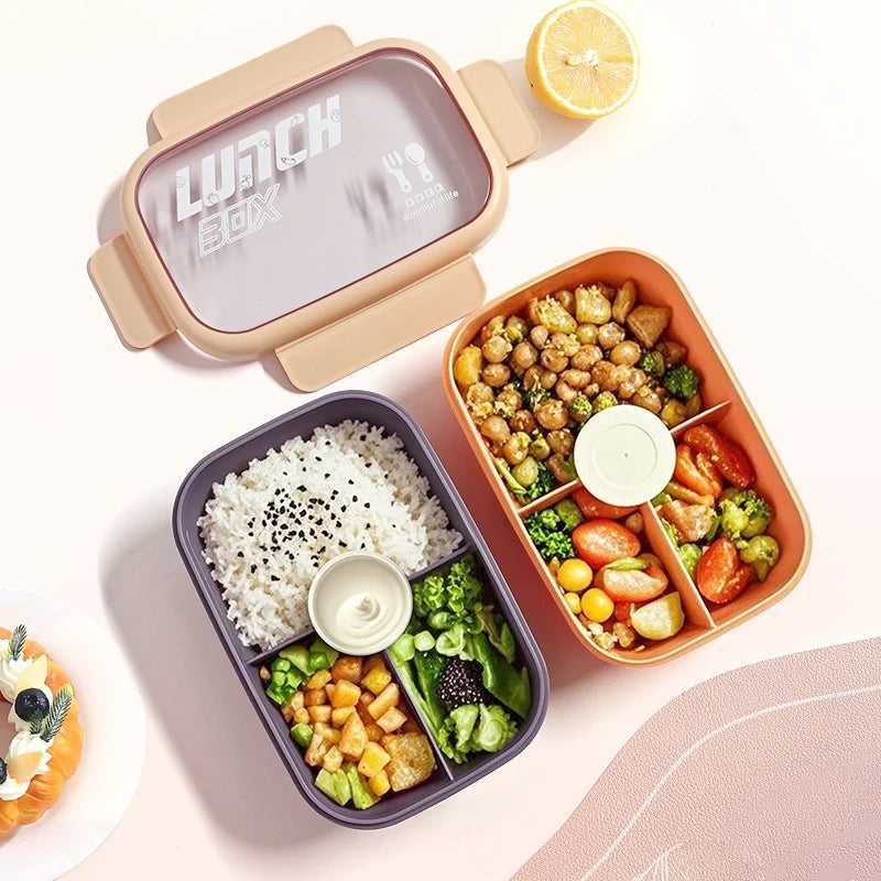 Unisex Lunchbox Met Lekvrij Ontwerp En Ingebouwd Bestek 4