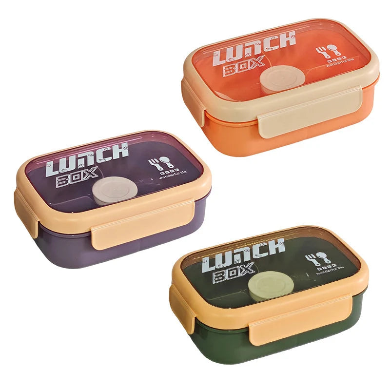 Unisex Lunchbox Met Lekvrij Ontwerp En Ingebouwd Bestek 5