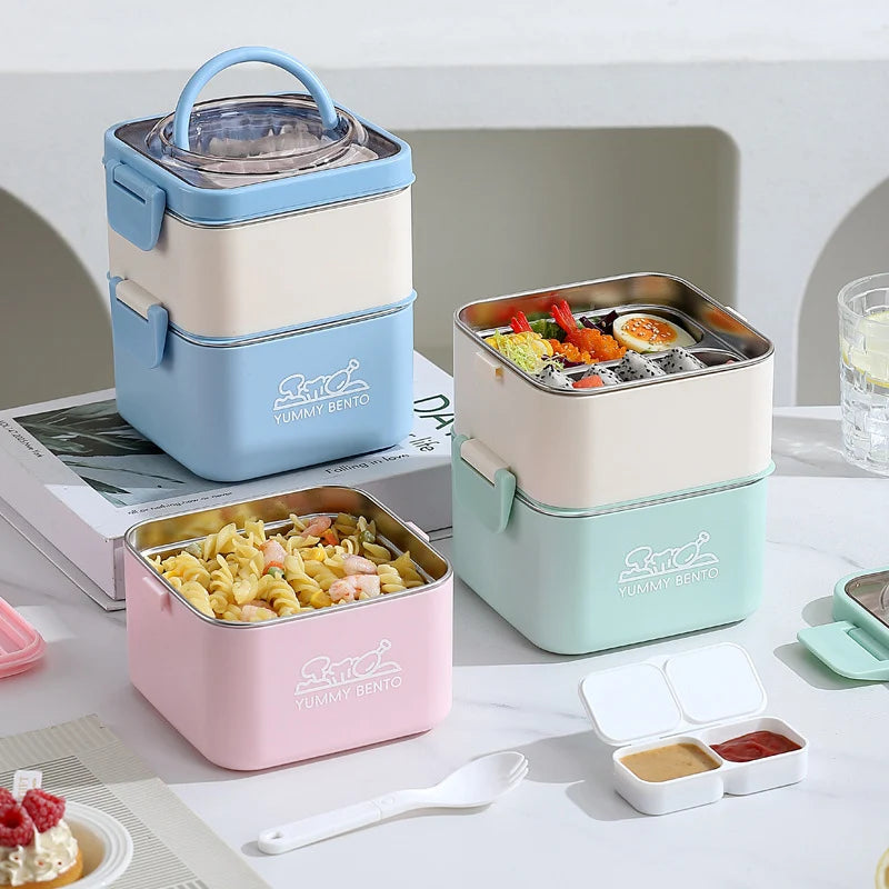 Unisex Lunchbox Met Meerdere Compartimenten Functioneel Design 4