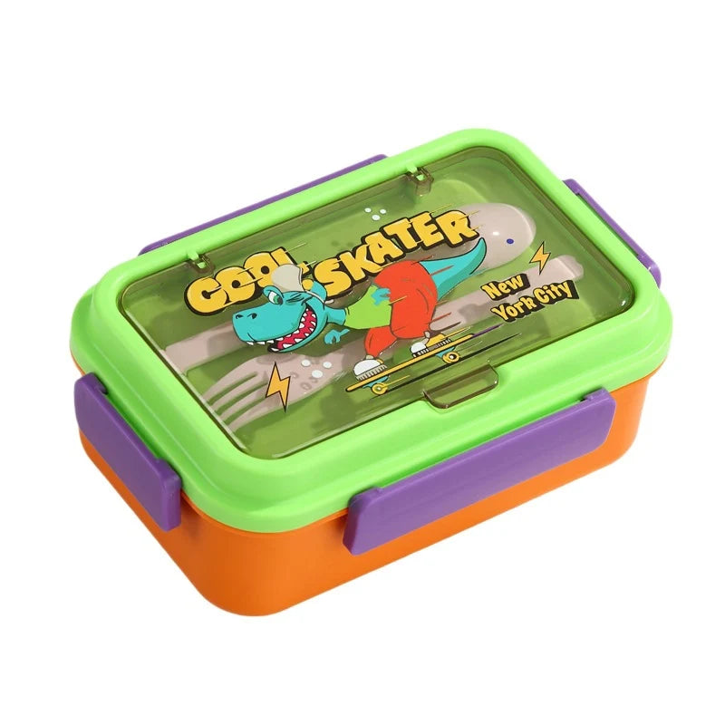 Unisex Lunchbox met Cartoonmotief en Verdeelde Vakindeling 5
