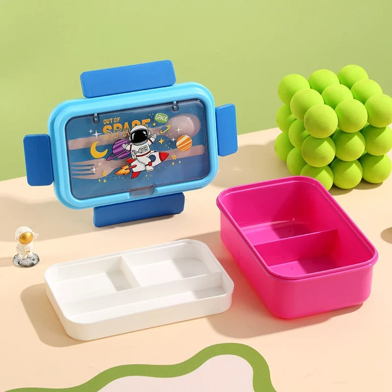 Unisex Lunchbox met Cartoonmotief en Verdeelde Vakindeling 6