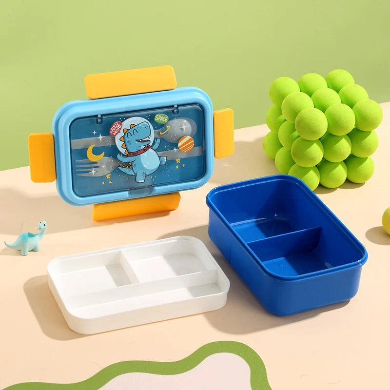 Unisex Lunchbox met Cartoonmotief en Verdeelde Vakindeling 8