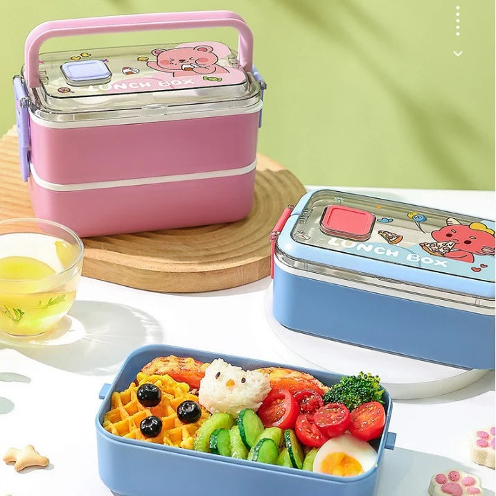 Unisex Lunchbox met Cartoonontwerp Praktisch en Speels 4