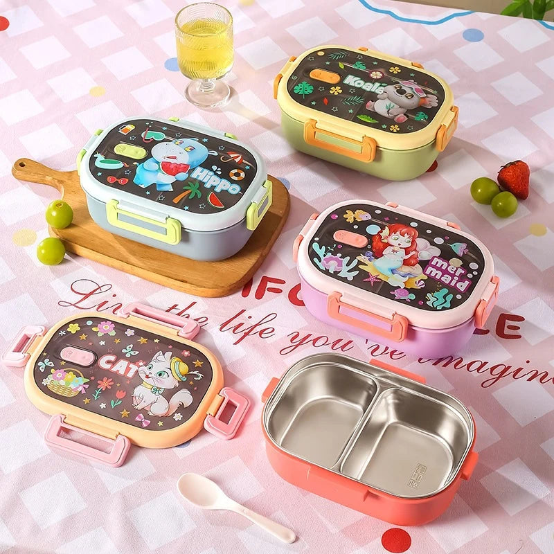 Unisex Lunchbox met Creatief Dierenthema en Meerdere Compartimenten 5