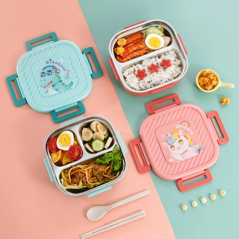 Unisex Lunchbox met Dierenthema en Meerdere Compartimenten 1