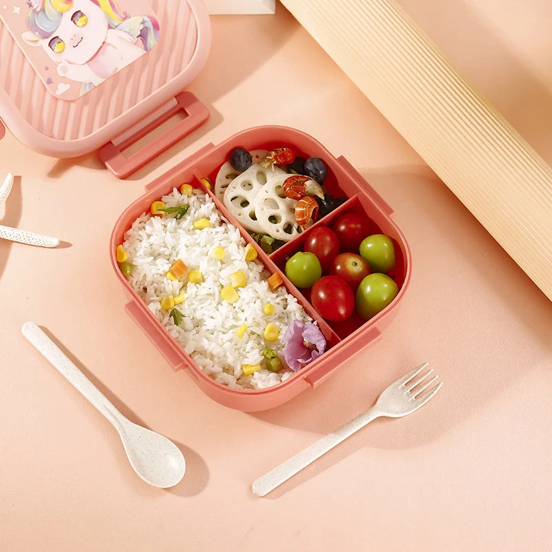 Unisex Lunchbox met Dierenthema en Meerdere Compartimenten 3