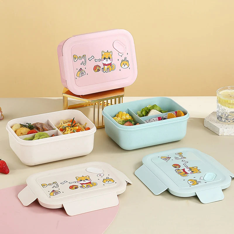 Unisex Lunchbox met Meerdere Compartimenten Speels Ontwerp 1