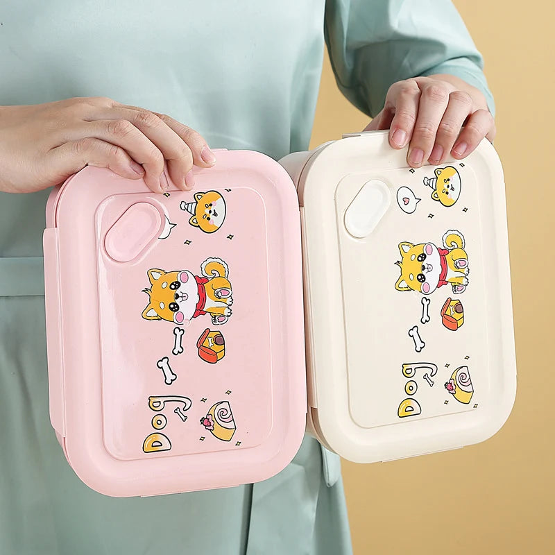 Unisex Lunchbox met Meerdere Compartimenten Speels Ontwerp 3