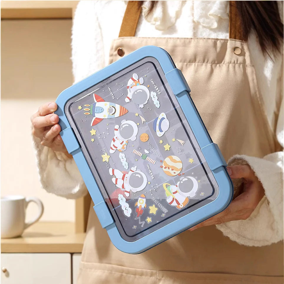 Unisex Lunchbox met Meerdere Compartimenten en Eenhoornmotief 1