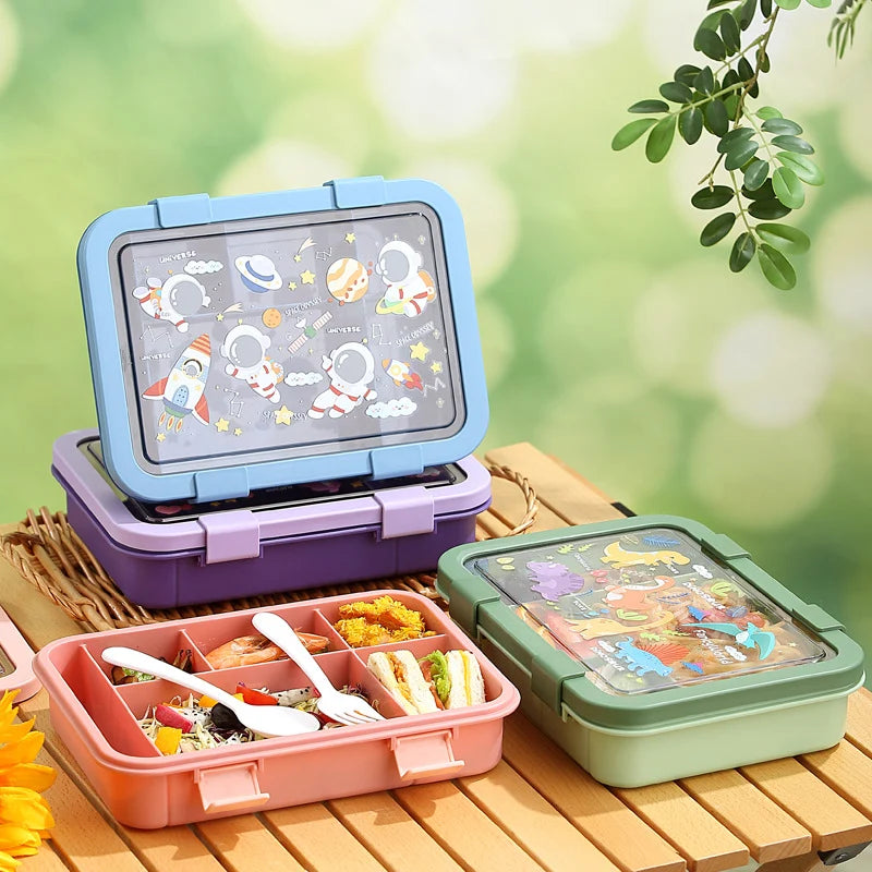Unisex Lunchbox met Meerdere Compartimenten en Eenhoornmotief 3