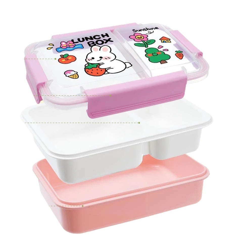 Unisex Lunchbox met Meerdere Compartimenten en Speels Thema 3