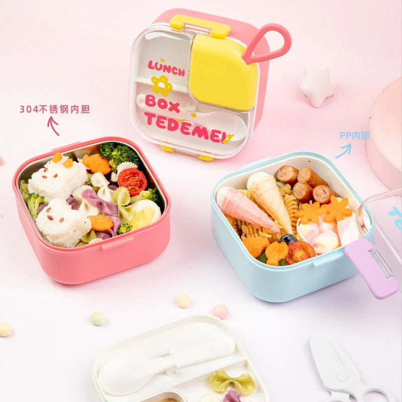 Unisex Lunchbox met Meerdere Compartimenten en Speels Thema 4