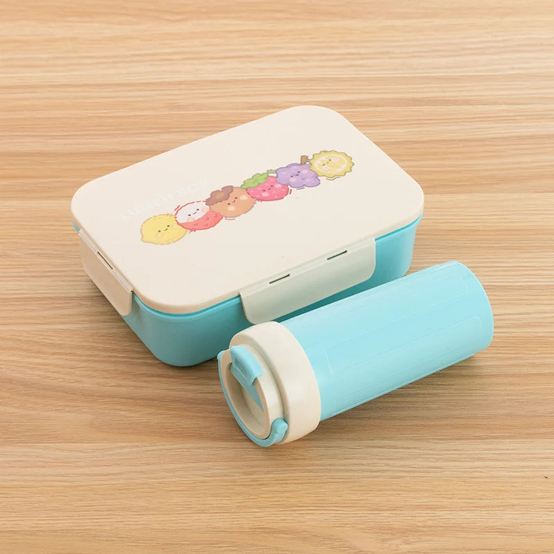 Unisex Lunchboxset Vrolijke Illustraties Draagbaar 10