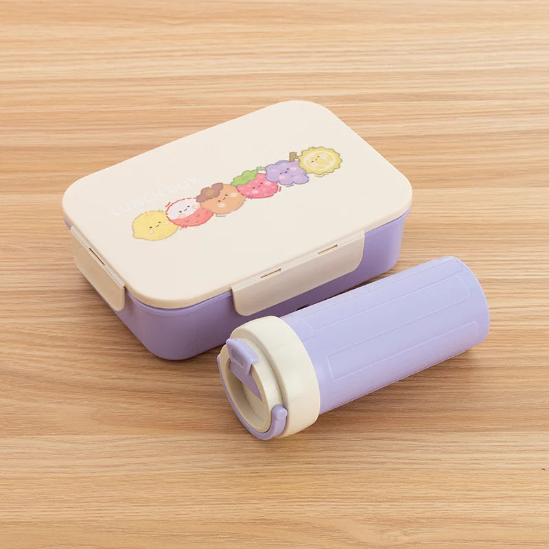 Unisex Lunchboxset Vrolijke Illustraties Draagbaar 9