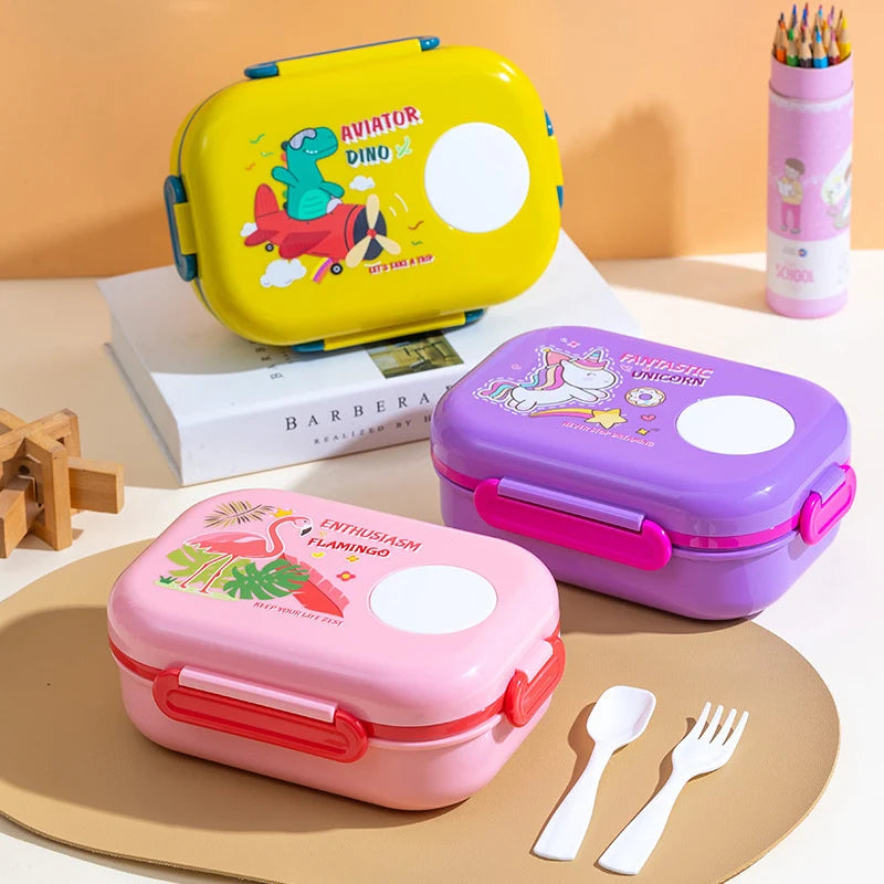 Unisex Lunchboxset met Cartoonontwerp Speels en Functioneel 0