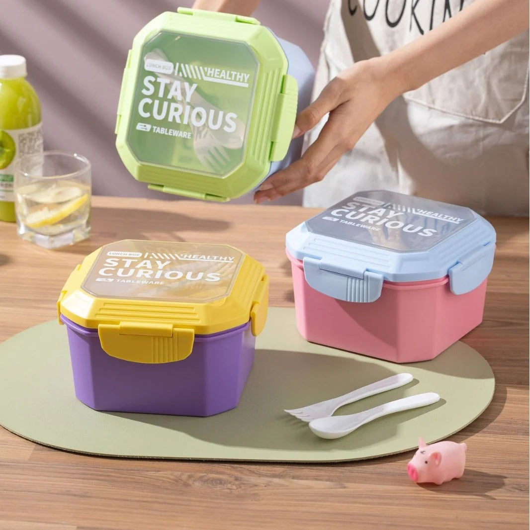 Unisex Maaltijdvoorbereidingscontainer Met Meerdere Compartimenten 0