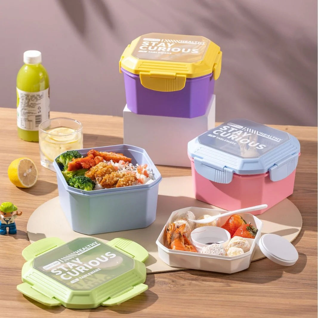 Unisex Maaltijdvoorbereidingscontainer Met Meerdere Compartimenten 1