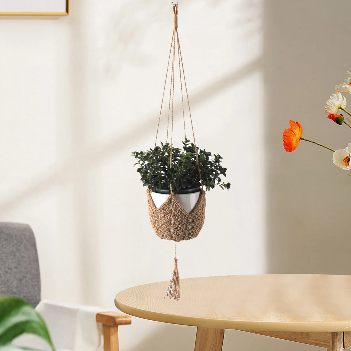 Unisex Macramé Plantenhanger Bohemian Stijl 5