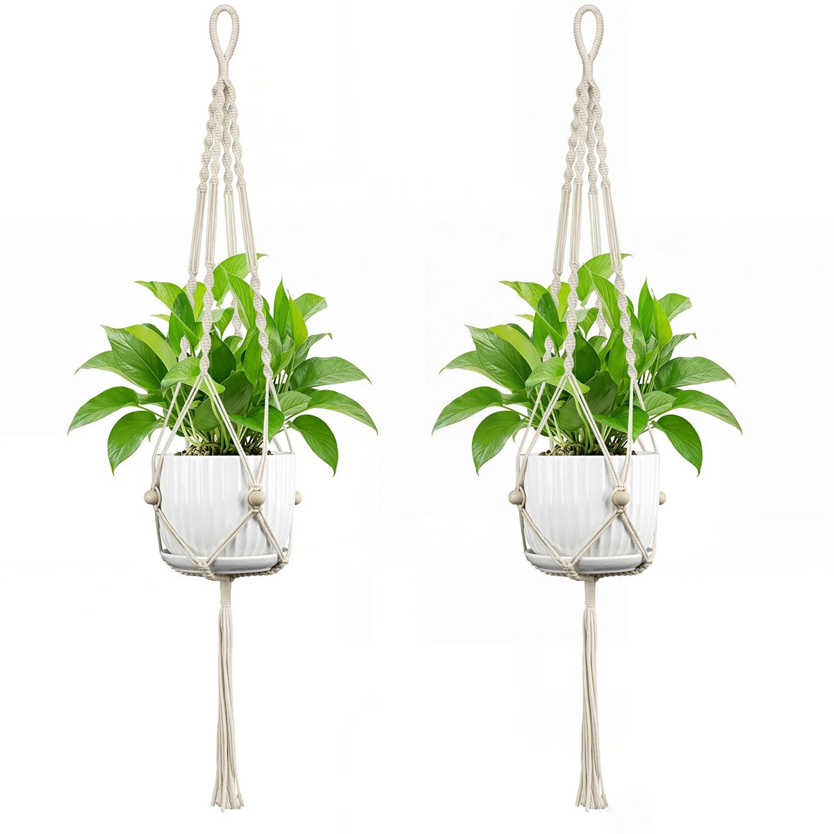 Unisex Macramé Plantenhanger Handgemaakt 0