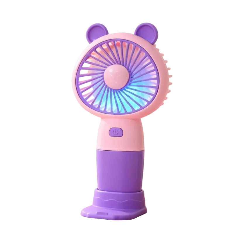 Unisex Mini Bureauventilator Draagbaar Met LED-sfeerlicht 0