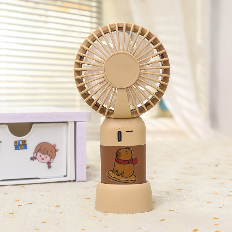 Unisex Mini Bureauventilator Draagbaar Met LED-sfeerlicht 4