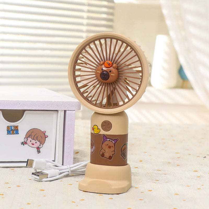 Unisex Mini Bureauventilator Draagbaar Met LED-sfeerlicht 6