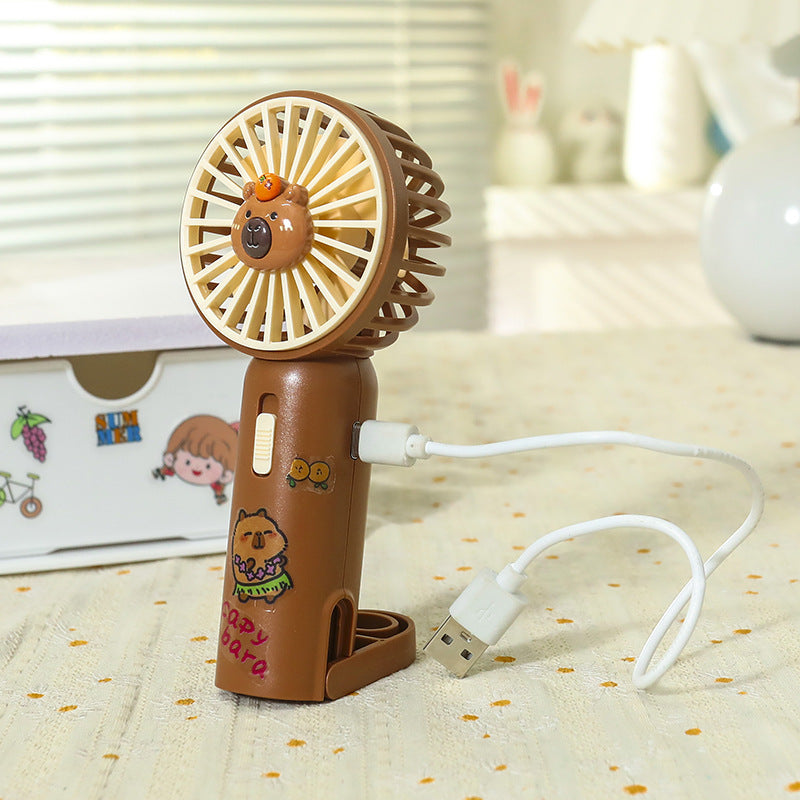 Unisex Mini Handventilator Draagbaar Met LED-licht En Clip 5
